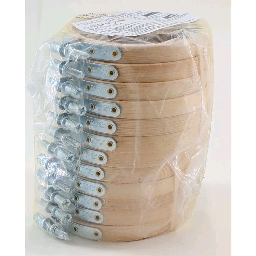 12PCS 3" Bamboo Embroidery Hoops Wooden Round